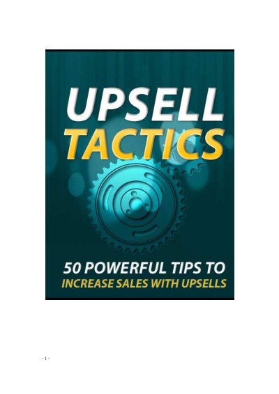 Upsell Tactics